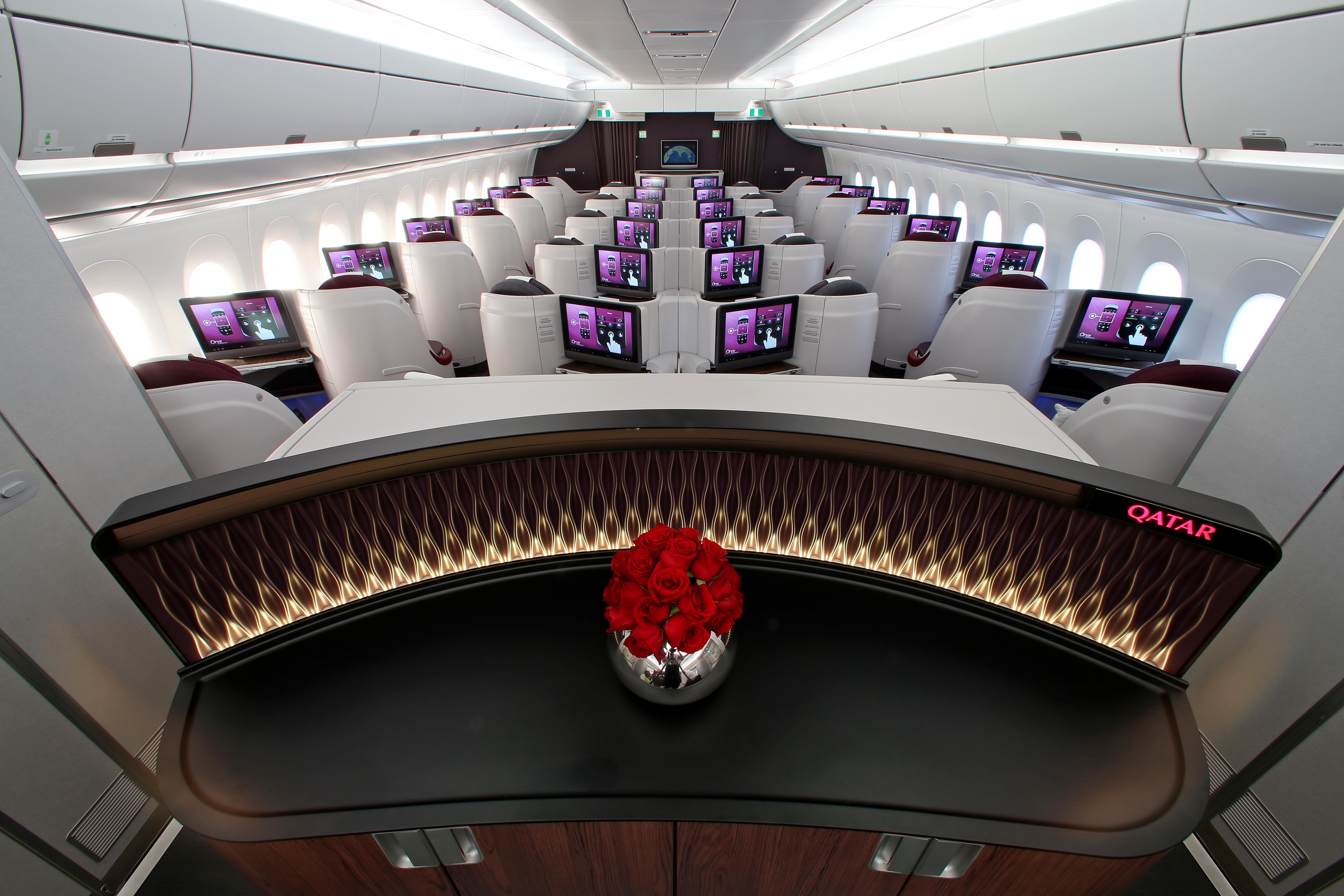 Picture of the Business Class aboard the Qatar Airways Airbus A350 - Picture by Qatar Airways.
