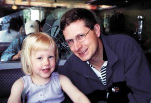 Sten Molin with his niece Casey Parsons in 2000. Molin, the co-pilot of American Airlines Flight 587 was killed when the plane crashed in Queens, N.Y., on take-off from Kennedy airport on Nov 12. Molin had lived in Greenwich.
