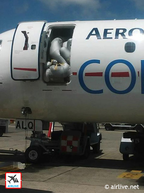 Alert Evacuation Slide Just Triggered Inside Aeromexico Aircraft