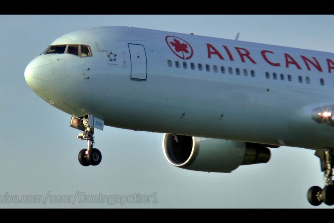 VIDEO Air Canada 767300 Evening Landing in Ottawa AIRLIVE