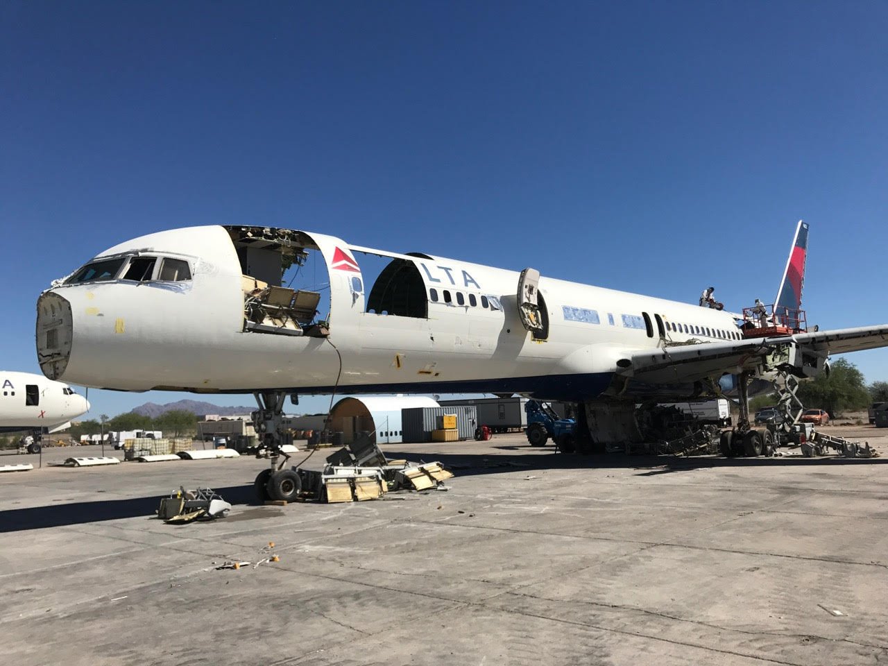 Cut Up Delta 757 Plane Tag 1