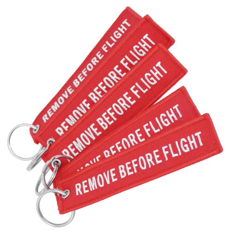 Remove Before Flight Keyring Zip Puller Style B 