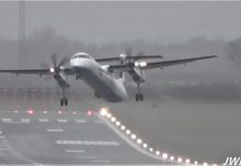VIDEO Strong 37kt+ CROSSWIND landings and takeoffs at Newcastle Airport