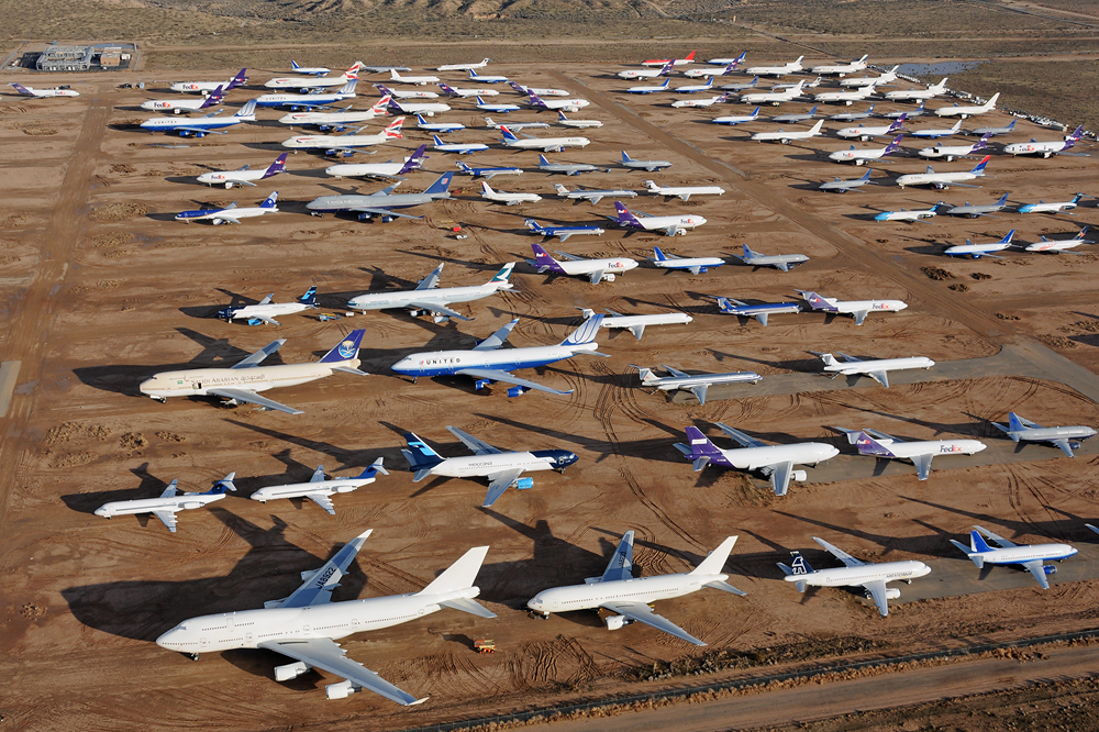 Several Southwest Boeing 737MAX were sent to the Mojave Desert in anticipation of long term storage