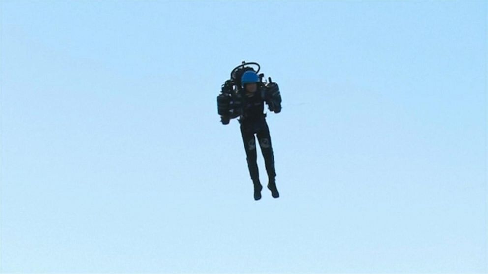 ALERT For the second time, a person flying in a jet pack ...