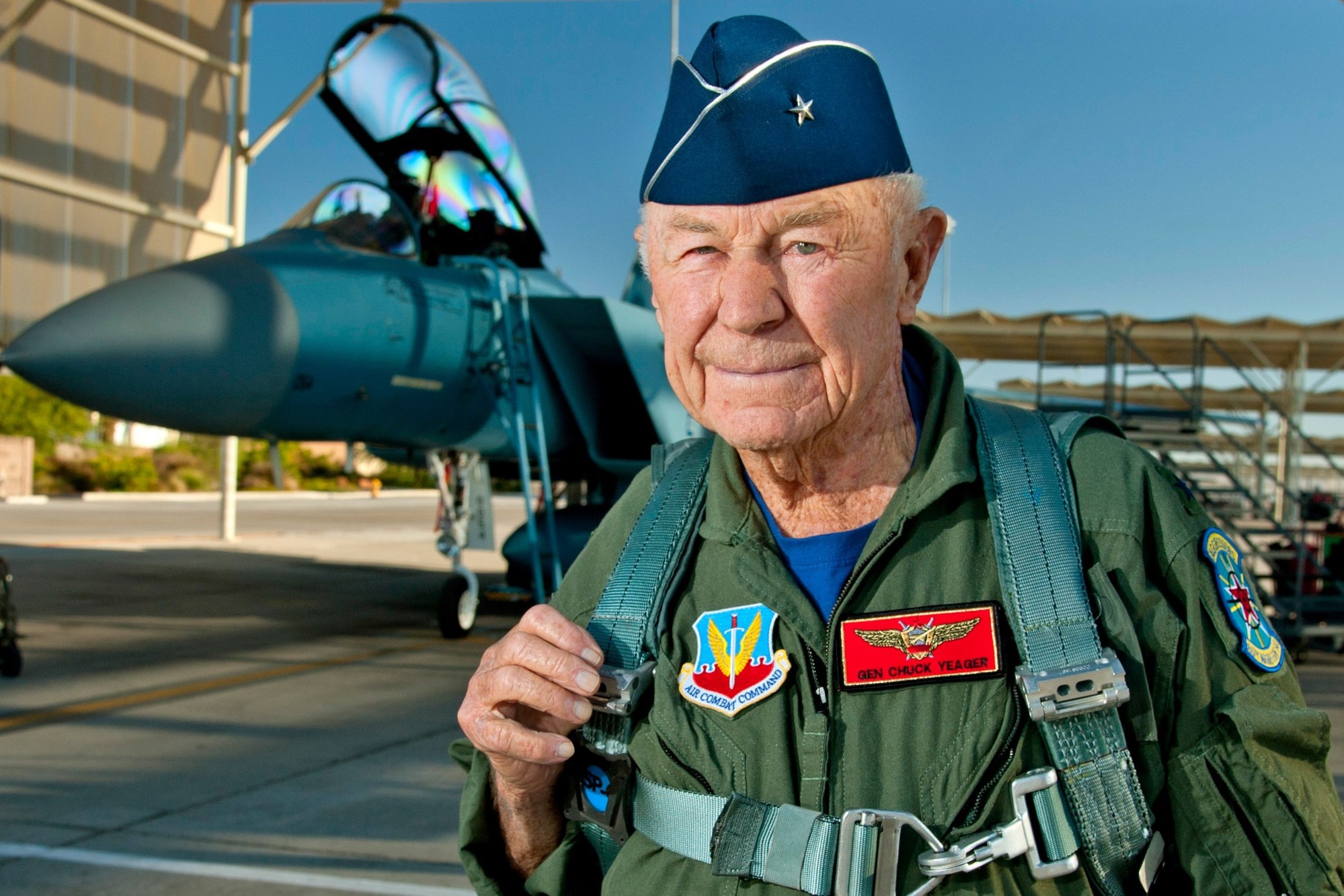 Chuck Yeager, the first man to break the sound barrier, has died