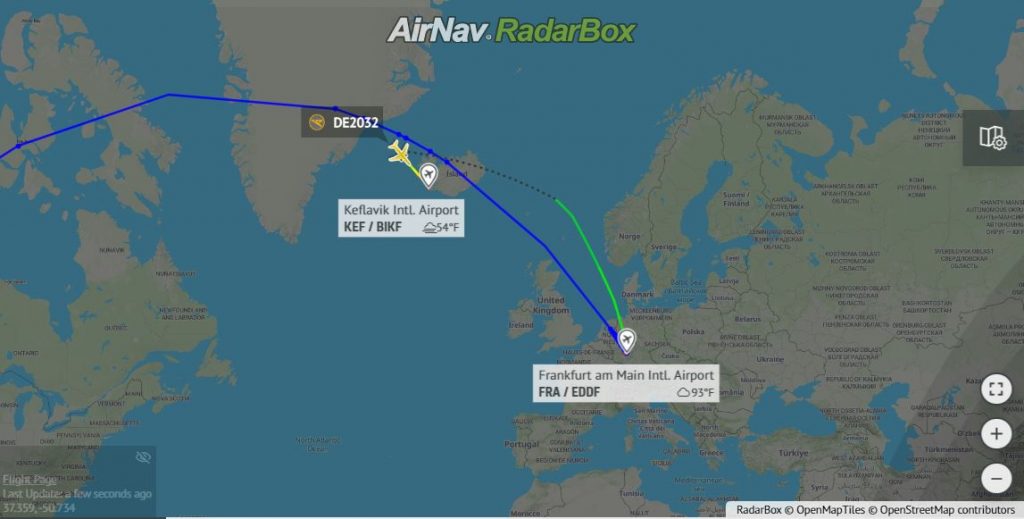 BREAKING Condor flight DE2032 to Seattle made an emergency landing in  Iceland due to a bomb threat